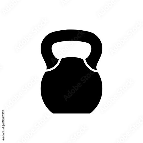 icon of kettlebell weight representing strength training, gym exercise, and athletic fitness equipment