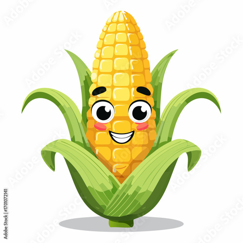 pilgrim corn stalk vector illustration for harvest greeting cards