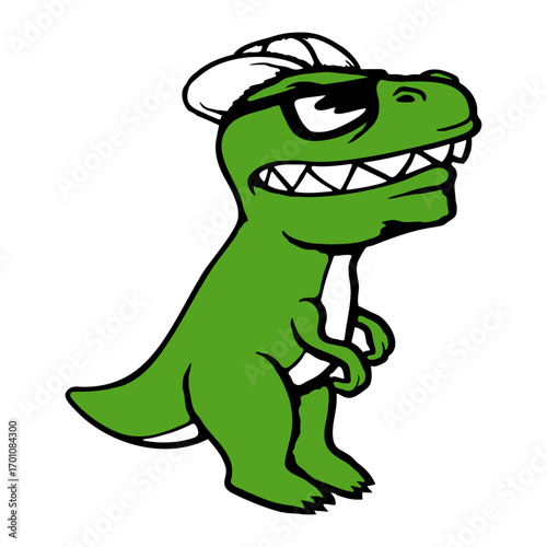 Dino T-Rex Cap Hat Sunglasses cool Dino Evil