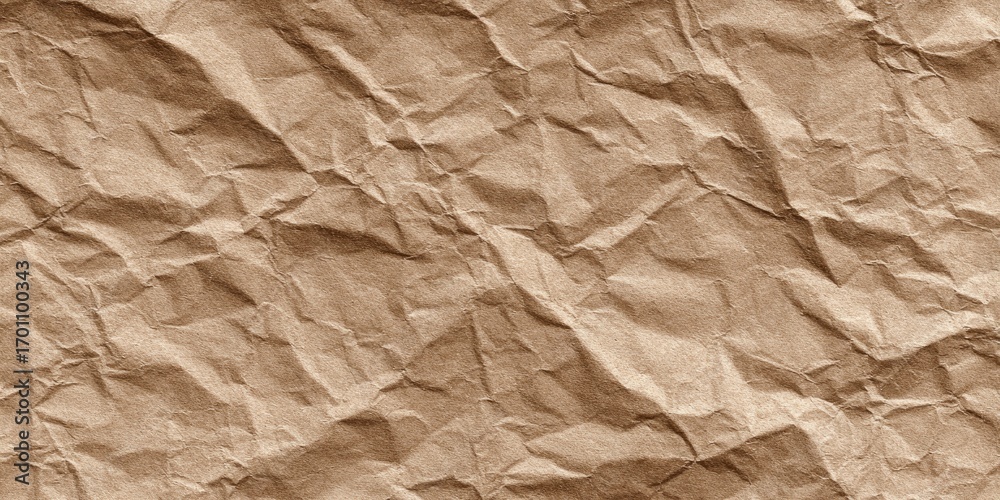Obraz premium Crinkled brown paper texture (5)