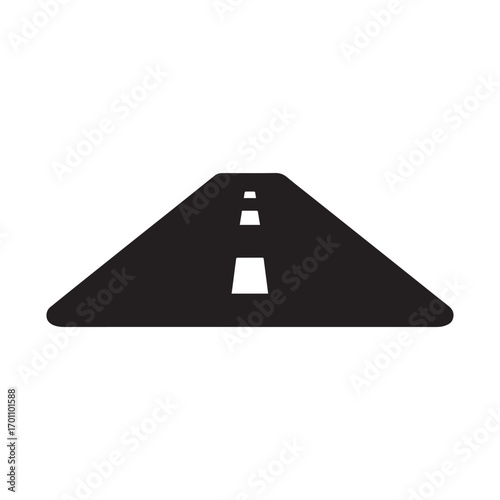 Creative minimalist highway logo design with clean circular road concept