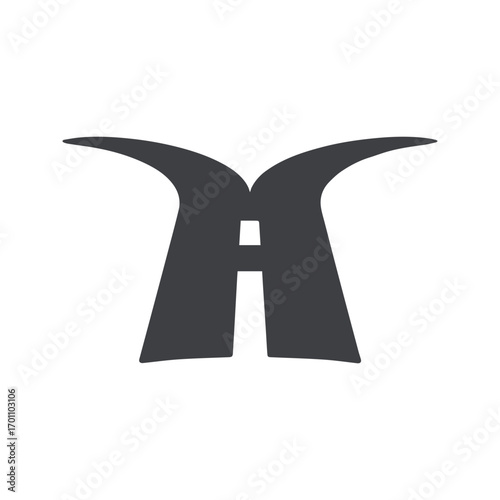 Horizon highway logo symbolizing infinite growth and road journey ahead