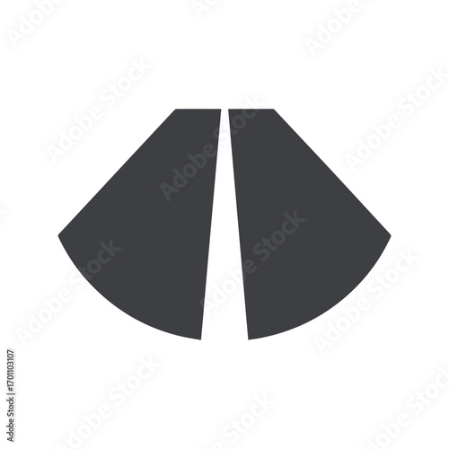 Abstract highway circle logo showing energy, power, and rapid movement
