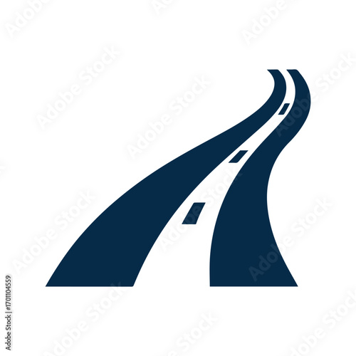 Circular futuristic highway logo showing development and innovative design