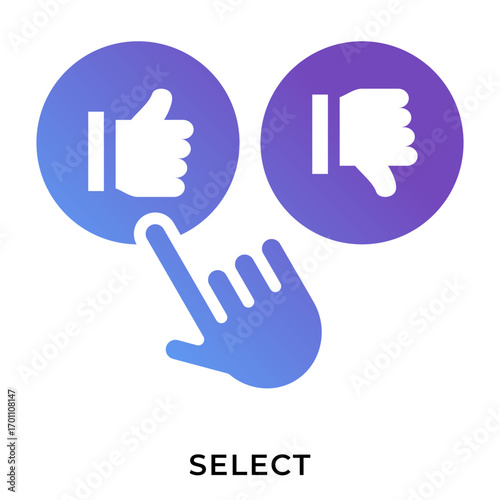 Select Icon – Voting, Choice, Like and Dislike Options