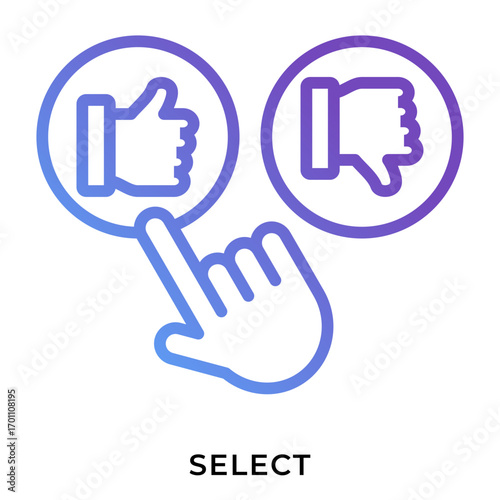 Select Icon – Voting, Choice, Like and Dislike Options
