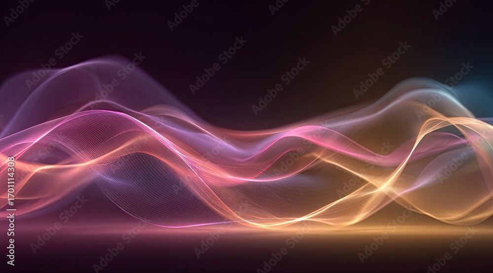 Obraz premium Abstract wavy light trails