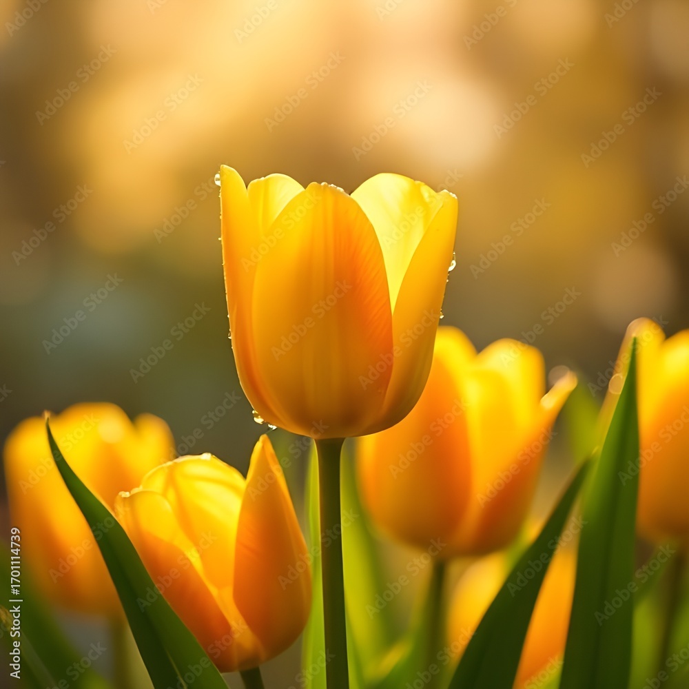 Naklejka premium yellow tulip flower