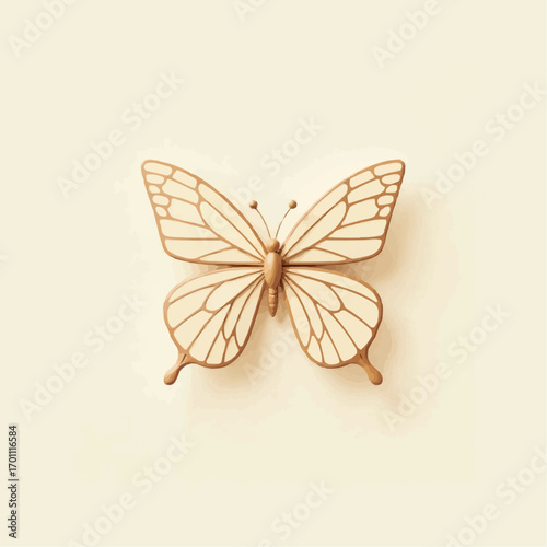 Stylized butterfly illustration on a light background