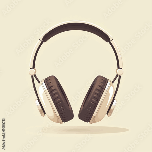 Stylish headphones with black cushions and a sleek design on a light background