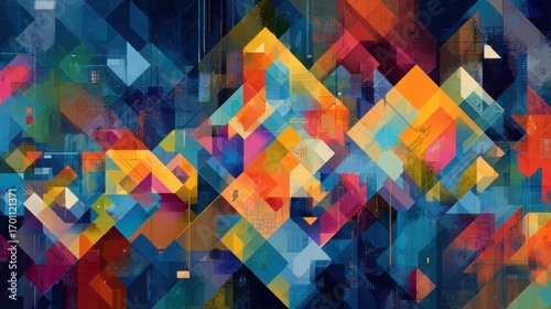 Abstract geometric shapes design pattern