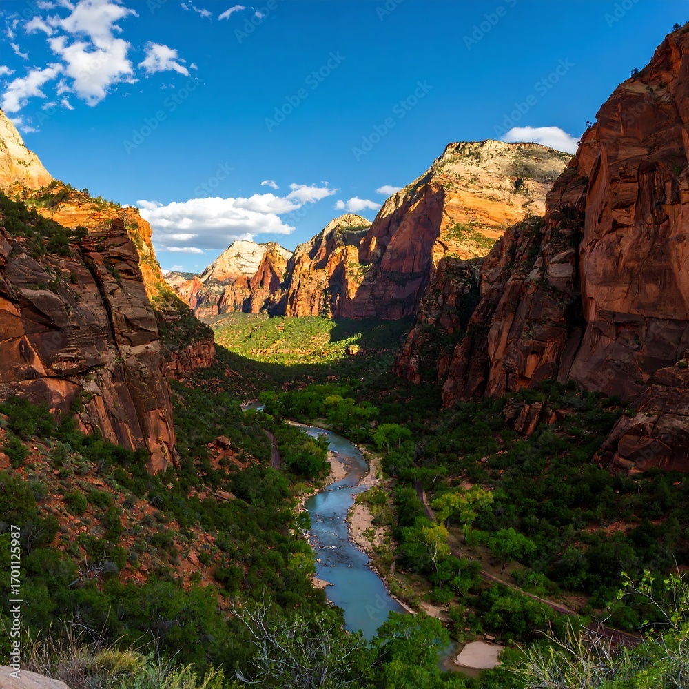 Fototapeta premium Canyon vista, vibrant colors
