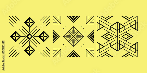 Geometric Golden Pattern Design – Elegant Decorative Abstract Illustration