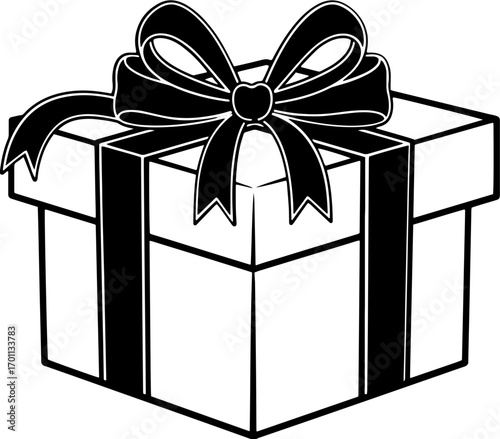 Elegant gift box with a beautifully tied ribbon, perfect for celebrations and special occasions.
