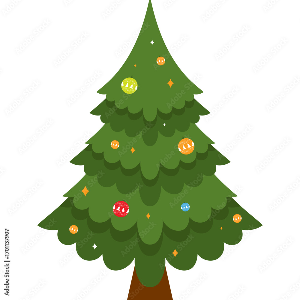 Fototapeta premium Christmas Tree Illustration