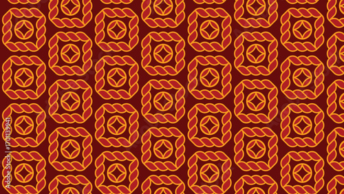 Abstract ornamental vector seamless red pattern and swatches oriental chinese new year modern simple wallpaper geometric diagonal fabric set of design elements EPS 10