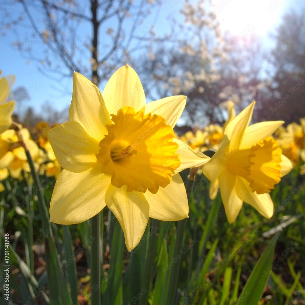 Obraz premium Daffodils in Spring Sunlight