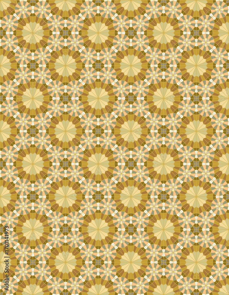 Seamless geometric mosaic pattern with floral shapes. Ideal for tiles, textiles, wallpapers, traditional decorative backgrounds projects, and architectural designs. Seamless geometric mosaic pattern with floral shapes. Ideal for tiles, textiles, wallpapers, traditional decorative backgrounds projects, and architectural designs.