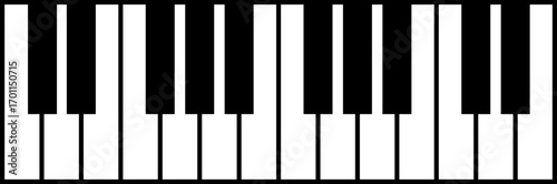 Black silhouette of upright piano icon isolated on transparent background. Graphic illustration. concept of musical instrument, classical music, piano recital, icon, logo, design element.