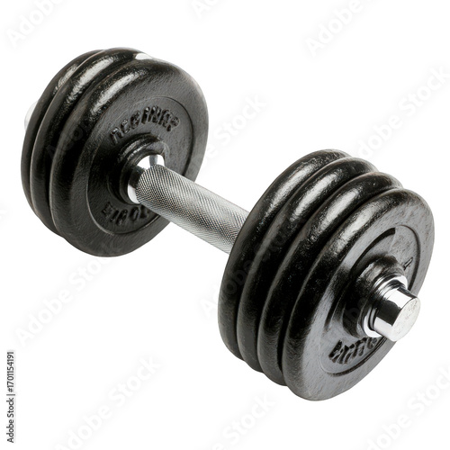 Black weight with a silver handle
