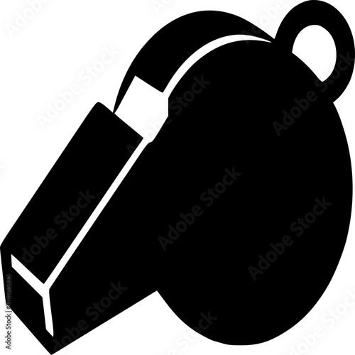 Whistle Emblem: A sleek, black whistle, an emblem of authority and guidance, stands in stark contrast. Its bold silhouette and simple elegance capture attention and evoke feelings of order.
