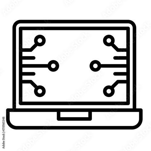 Laptop  Icon Element For Design	