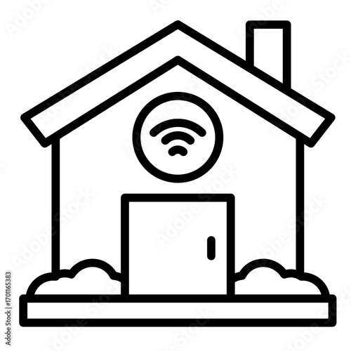 Smart House  Icon Element For Design	