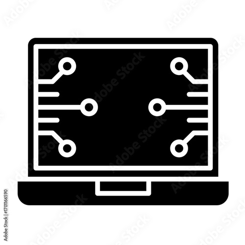 Laptop  Icon Element For Design	