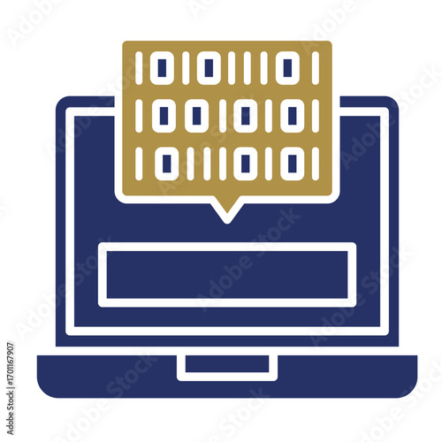 Binary Code  Icon Element For Design	