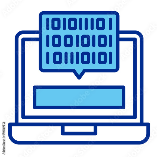 Binary Code  Icon Element For Design	