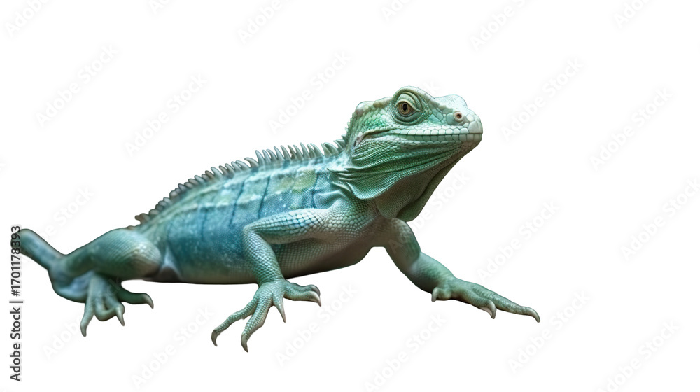 Obraz premium Close-up of a light-blue lizard