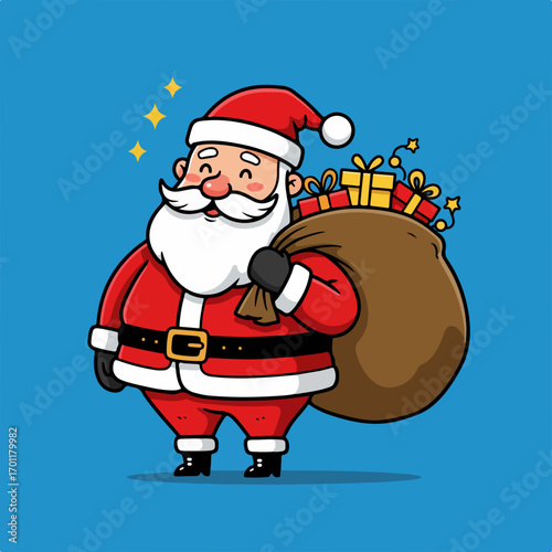 santa claus with gifts