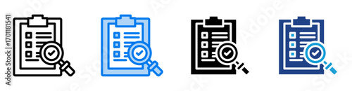 Evaluation icon set multiple style collection