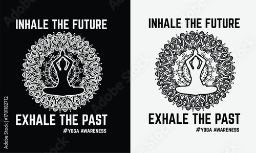 Yoga typography T-Shirt Design.