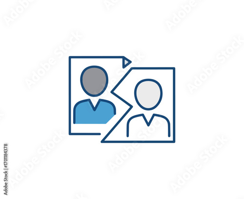 Separated people icons vector illustration