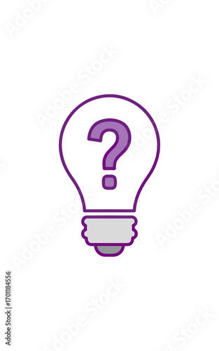 Question mark lightbulb illustration