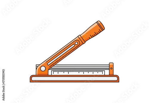 Orange utility knife illustration