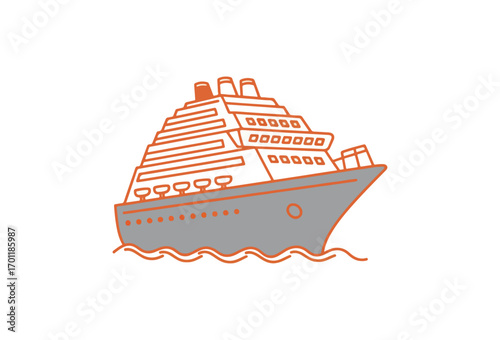 Cruise ship illustration
