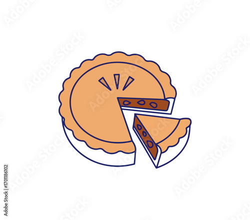 Sliced pie graphic illustration