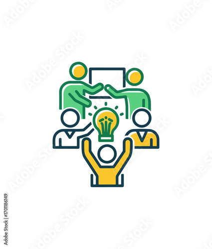 Diverse people collaborating creative idea teamwork