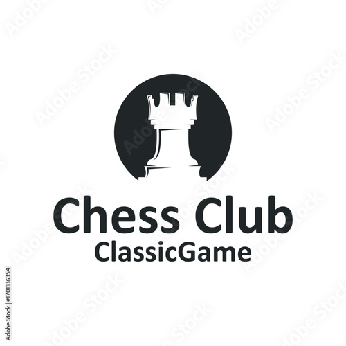 chess logo concept vintage retro game design miniature chess pawn design, silhouette concept symbol icon illustration vector and icon