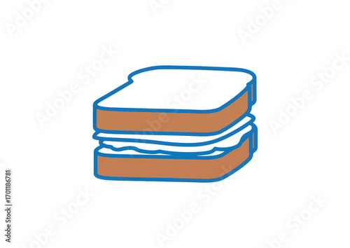 Simple sandwich graphic illustration