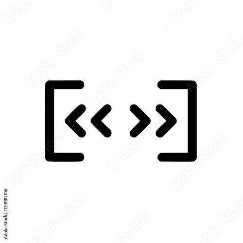 Code snippet bracket symbol vector illustration for programming language and coding tutorials online learning 101
