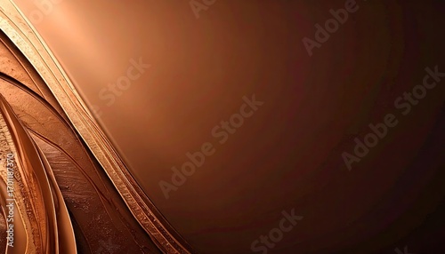 Abstract Brown and Gold Gradient Background with Radial Bloom