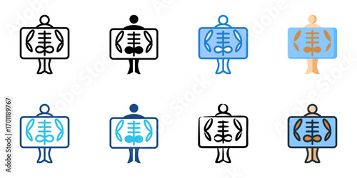 Radiology icon set multiple style collection 
