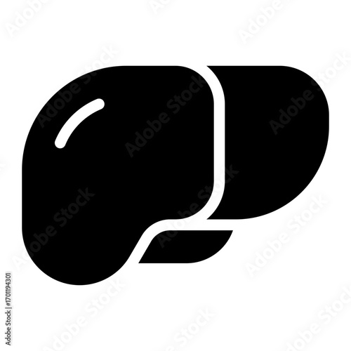 liver glyph icon