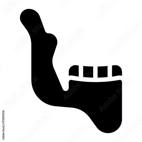 jaw glyph icon