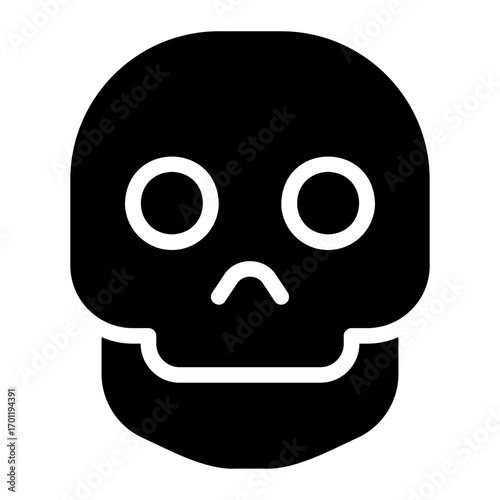 skull glyph icon