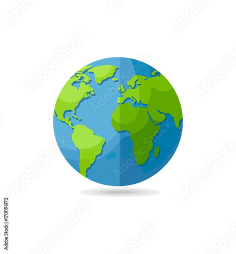 Flat design planet earth