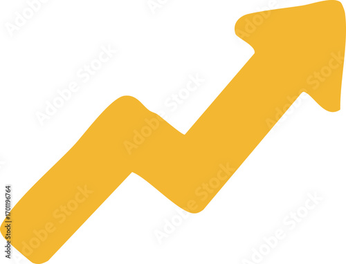 Upward Trending Arrow Graphic Design.